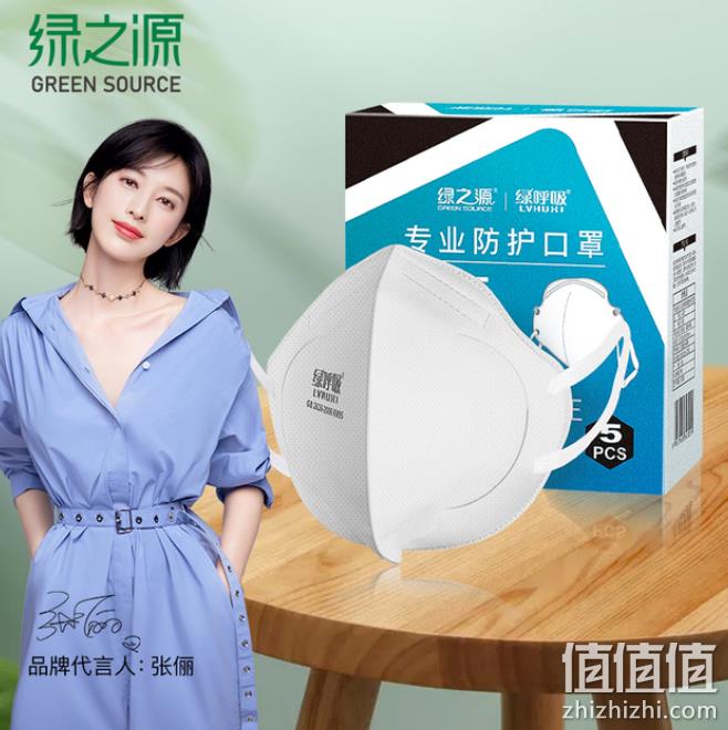 现货速发，绿之源 KN95型专业防护口罩 100只 169元包邮（需领券） 值值值-买手聚集的地方