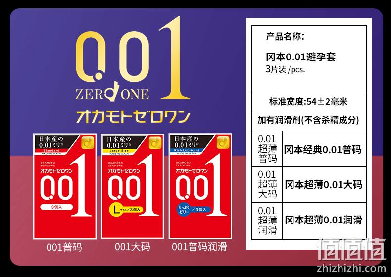 okamoto 冈本 001 200%润滑超薄避孕套 标准码 3只装*4盒 111元包邮包税（27.75元/盒） 值值值-买手聚集的地方