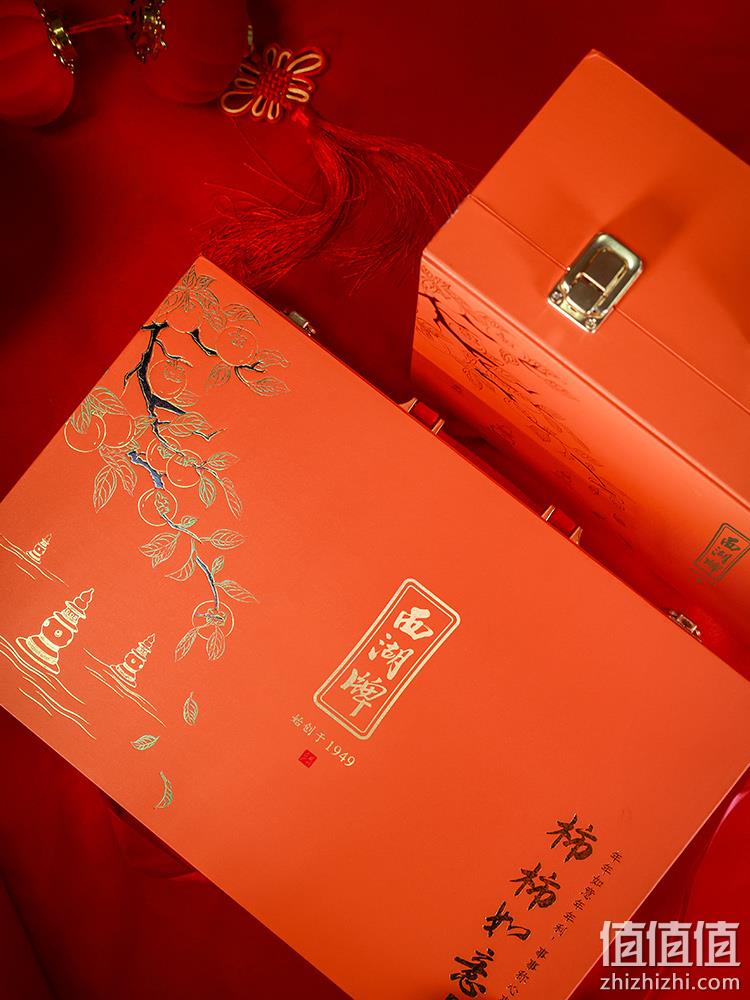 浙江老字号，西湖牌 柿柿如意 明前特级龙井茶叶礼盒装（5g*10罐+茶具一套）*2件 258元包邮（129元/件） 值值值-买手聚集的地方
