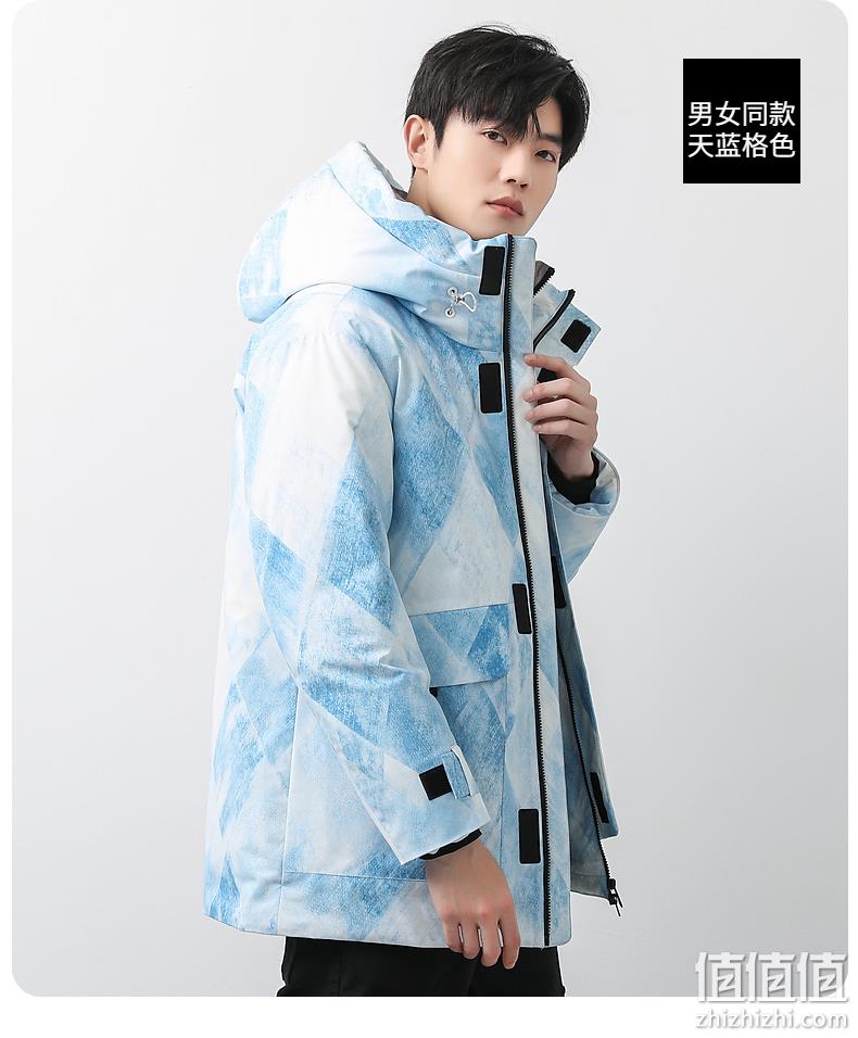 佟丽娅同款，鸭鸭 情侣款户外连帽羽绒服 多色 269元包邮（双重优惠） 值值值-买手聚集的地方