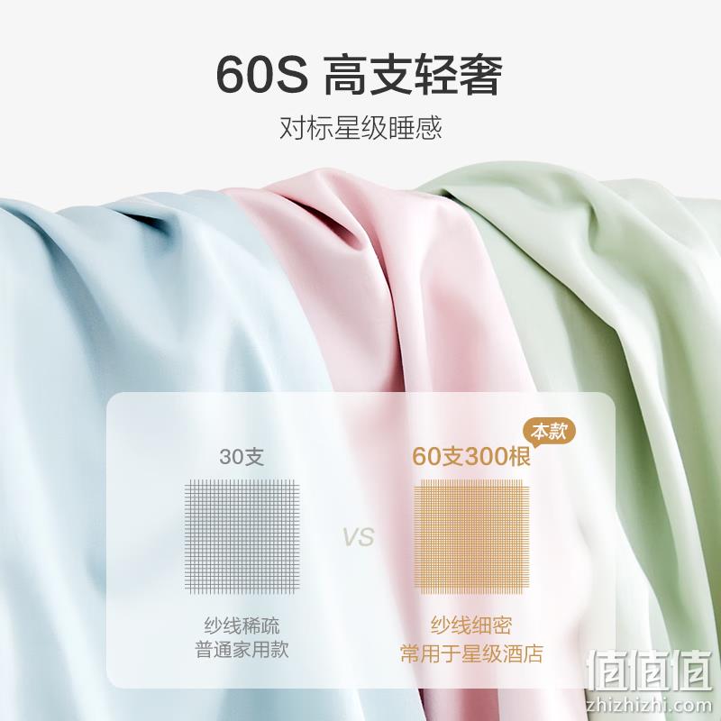 网易严选 60支柔光贡缎新疆长绒棉床上四件套 1.5m 229元包邮（多重优惠） 值值值-买手聚集的地方