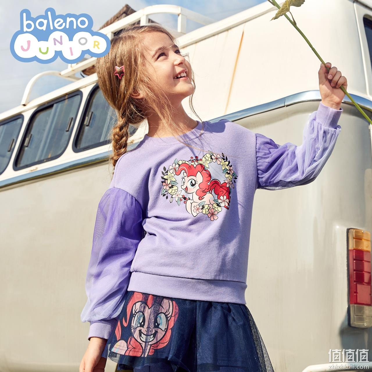 Baleno 班尼路 中大童时尚印花圆领卫衣 常规款/加绒款*2件（90~150码）男女童多款 新低49元包邮（24.5元/件） 值值值-买手聚集的地方