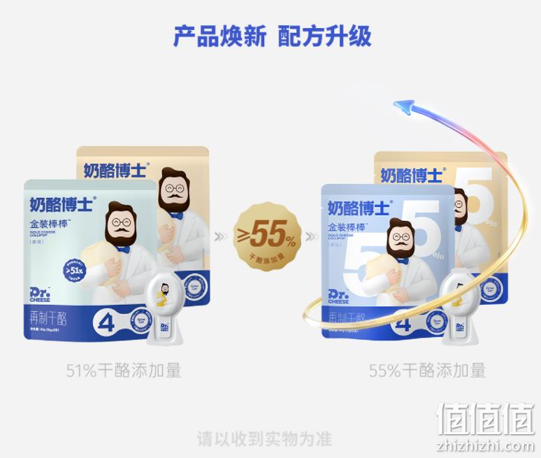 ≥55%干酪含量，Dr.Cheese 奶酪博士 金装奶酪棒 90g/5支*8件 74.33元包邮（双重优惠） 值值值-买手聚集的地方