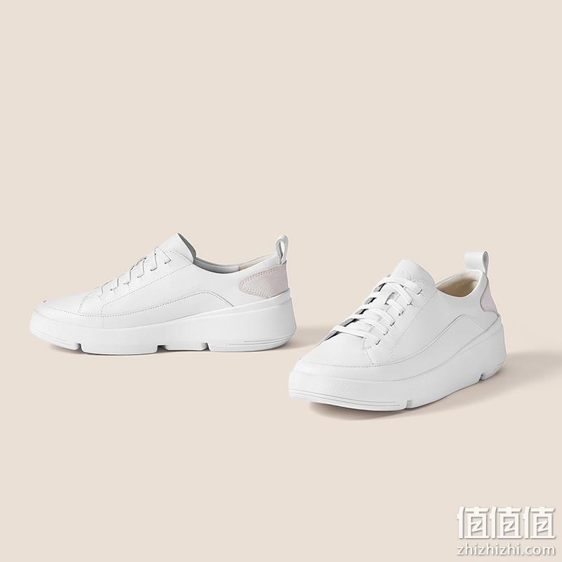 Clarks 其乐 Tri Flash Lace 女士拼接小白鞋三瓣底运动鞋 422.12元包邮（双重优惠） 值值值-买手聚集的地方