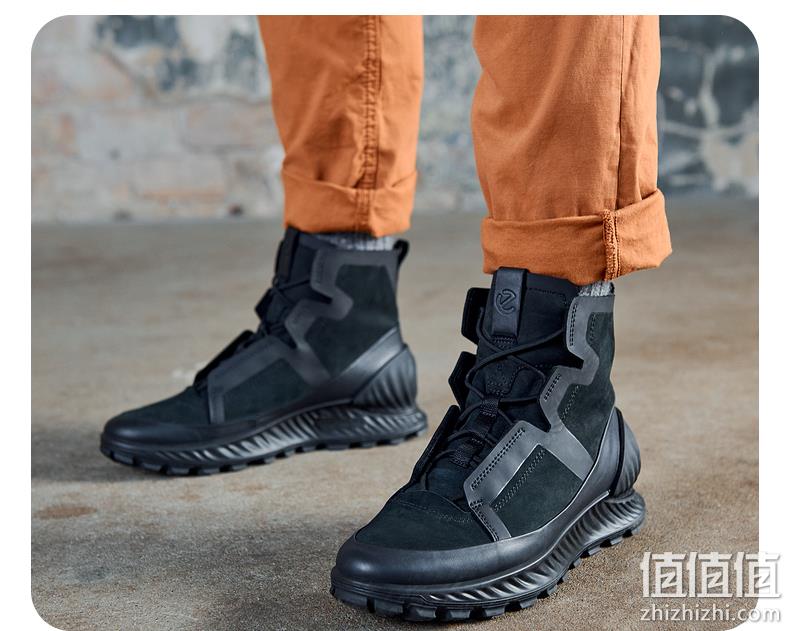 22新款秋季，ECCO 爱步 Exostrike Stealth 突破 男士高帮轻便减震运动鞋833984 817.86元 值值值-买手聚集的地方