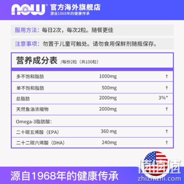 单件0税！Now Foods 诺奥 深海鱼油胶囊 1000mg*500粒 167.5元包邮包税 值值值-买手聚集的地方
