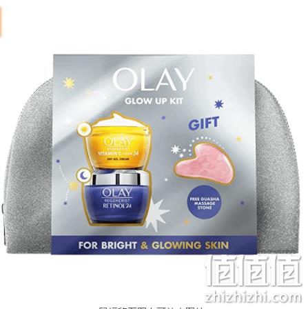 Olay 玉兰油 AHA24 +Retinol 24日霜晚霜护肤套装（50mL*2+刮痧板+化妆包） 212.6元（可3件92折） 值值值-买手聚集的地方