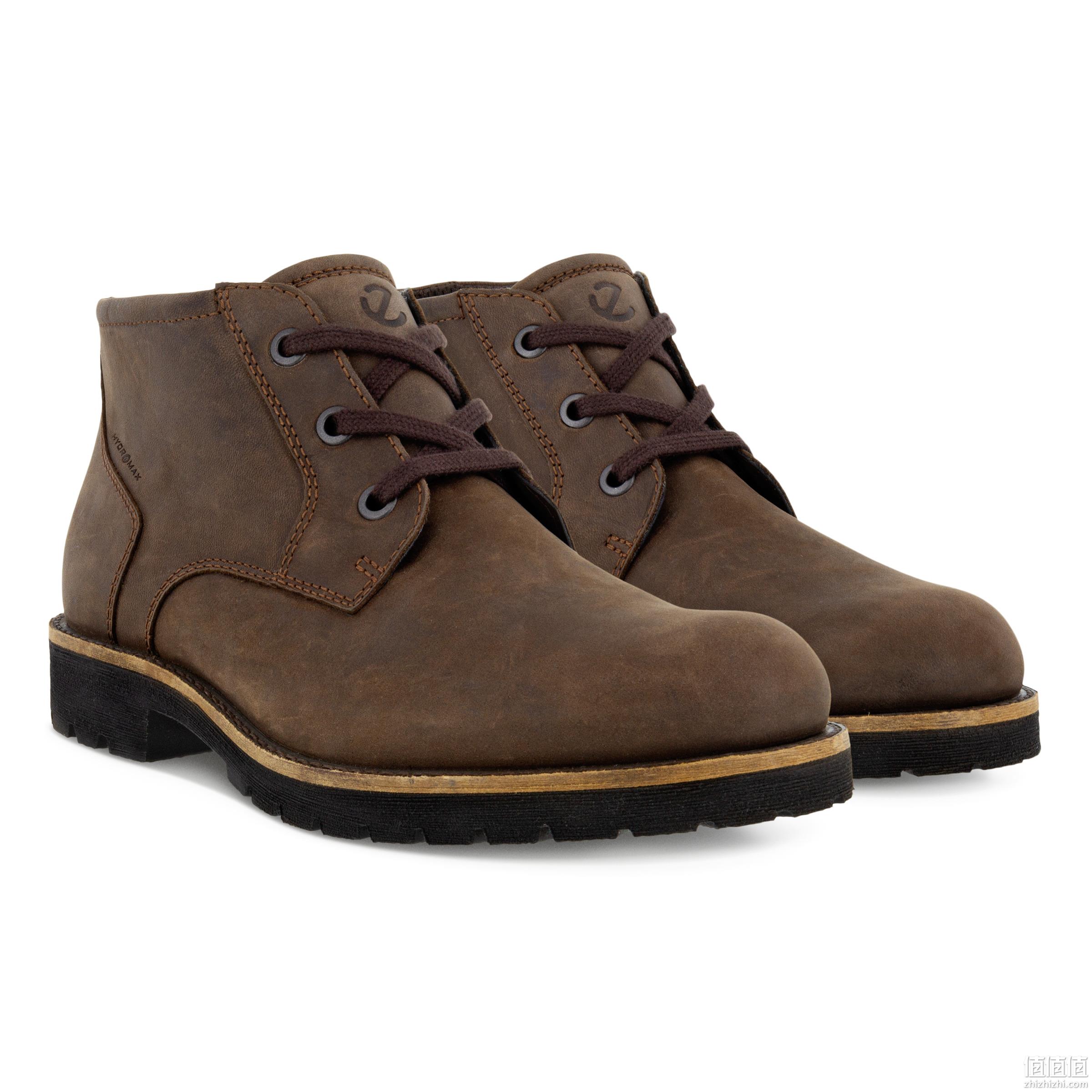 ECCO 爱步 Jamestown詹姆斯敦系列 男士真皮Hydromax防泼水休闲靴530304 637元 值值值-买手聚集的地方