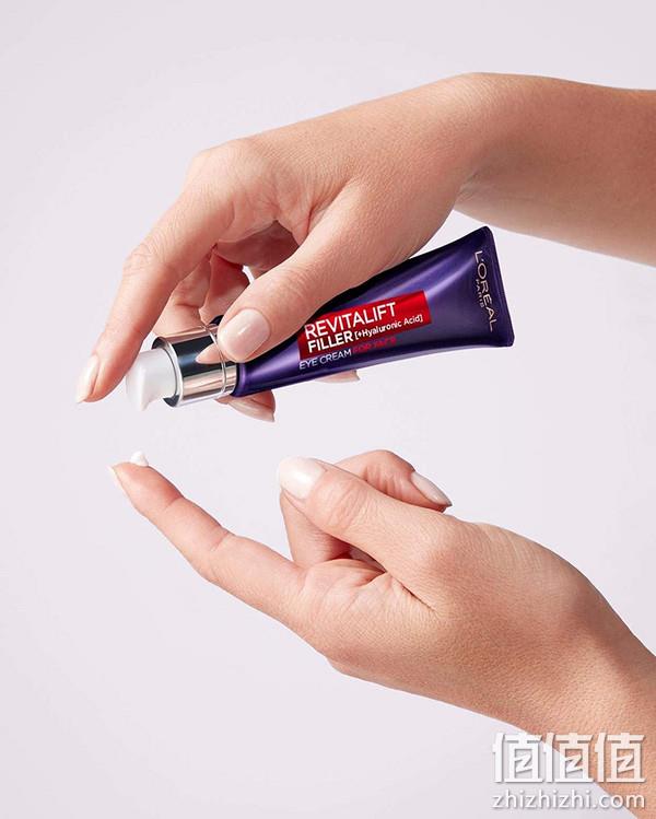 亚马逊销冠！L'Oreal Paris 巴黎欧莱雅 紫熨斗 复颜玻尿酸水光全脸淡纹眼霜 30ml（德国版） 84元 值值值-买手聚集的地方