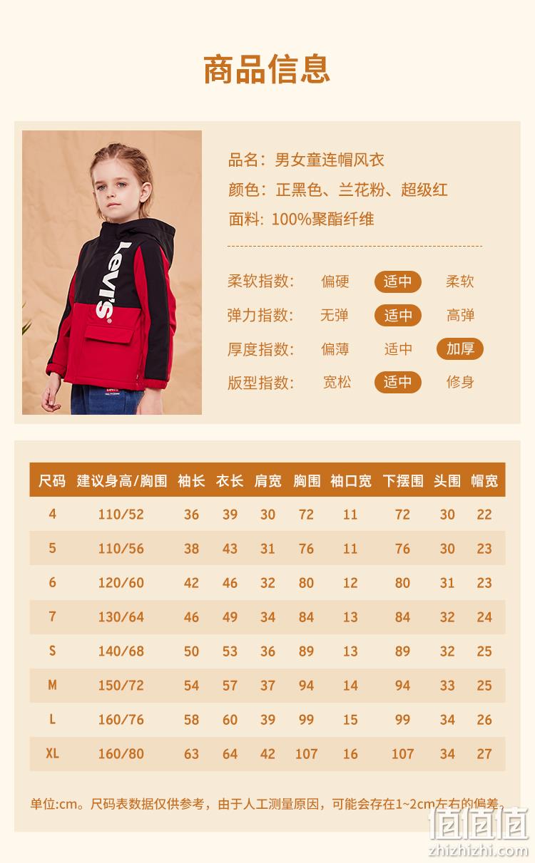 Levi’s 李维斯 男女童摇粒绒内里连帽风衣外套（110~160码）3色 239.7元包邮（多重优惠） 值值值-买手聚集的地方