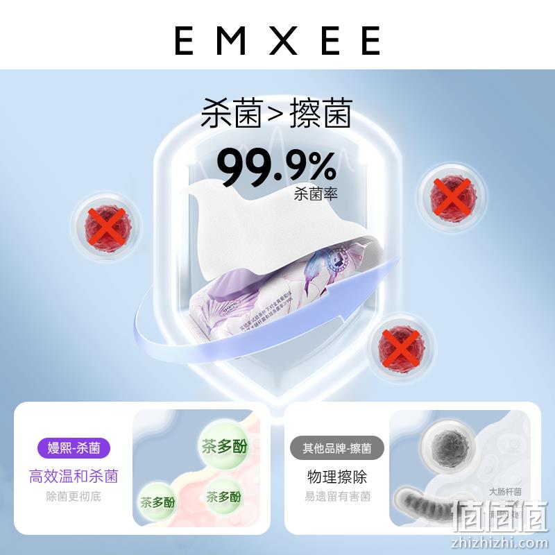 EMXEE 嫚熙 紫贝壳 湿厕纸40抽*3包 新低15.9元包邮（需领券） 值值值-买手聚集的地方