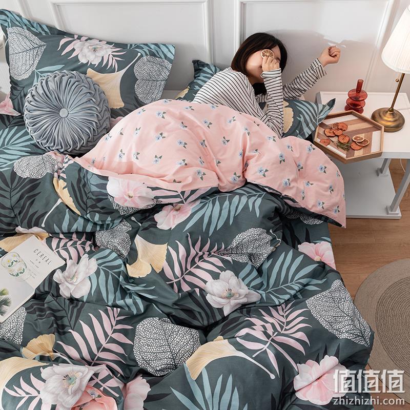 紫罗兰 全棉北欧风床品三/四件套 1.2~2米 多款 114.1元起包邮（双重优惠） 值值值-买手聚集的地方