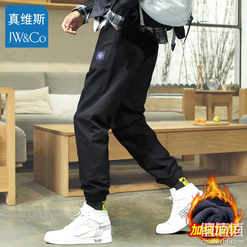 Jeanswest 真维斯 男士新款加绒工装束脚裤 2款 49.9元包邮（需领券） 值值值-买手聚集的地方