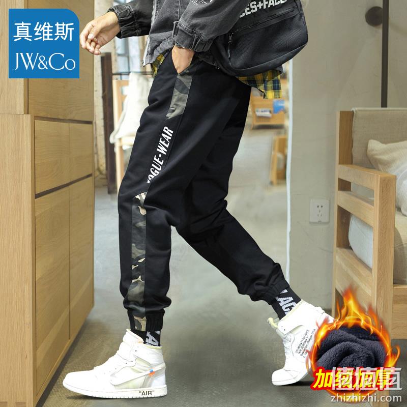 Jeanswest 真维斯 男士新款加绒工装束脚裤 2款 49.9元包邮（需领券） 值值值-买手聚集的地方
