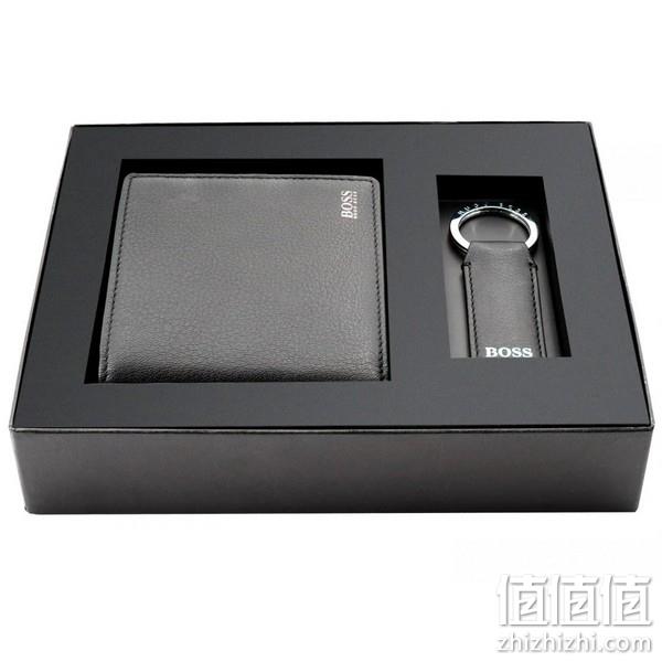 BOSS Hugo Boss 雨果·博斯 GBBM_4cc 男士山羊皮两折钱包+钥匙扣礼盒50473431 新低278.89元 值值值-买手聚集的地方