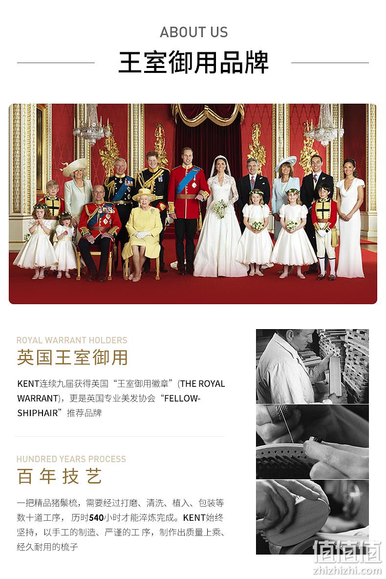 史低！英国王室御用品牌 KENT 肯特 2022新品流沙糖果色便携顺发按摩手掌梳 3色 34元包邮，渐变色同价 值值值-买手聚集的地方