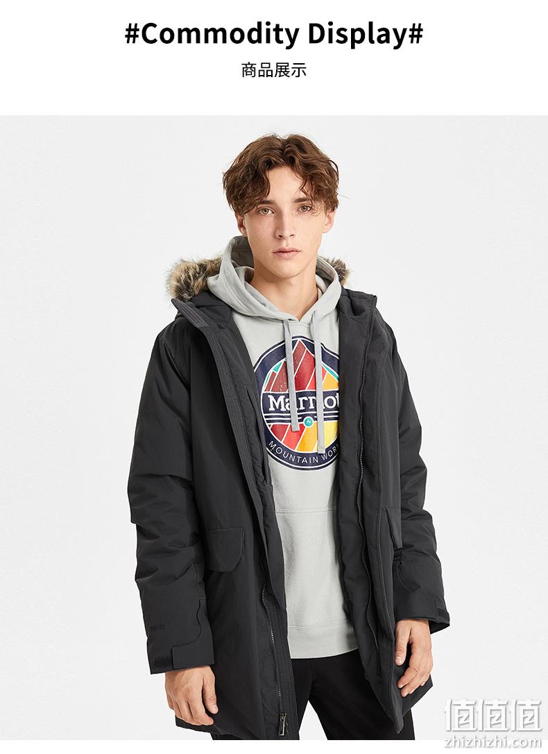 Marmot 土拨鼠 Thomas 男士700蓬带毛领派克羽绒服 V73980 939元包邮（双重优惠） 值值值-买手聚集的地方
