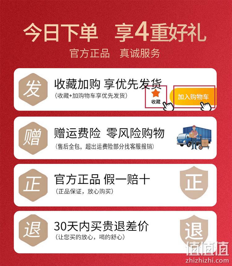 金六福 喜相逢 52度浓香型白酒500mL*4瓶礼盒装 整箱 配礼品袋 259元包邮（需用券） 值值值-买手聚集的地方
