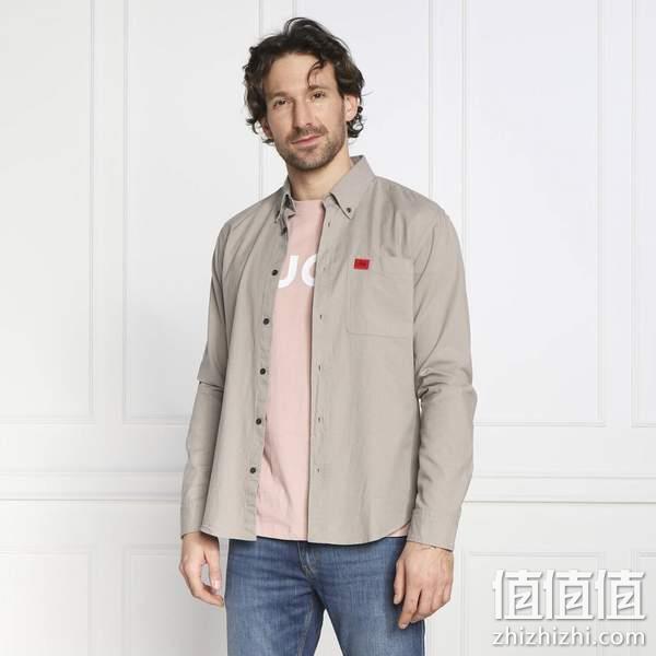 亚马逊销冠！HUGO Hugo Boss 雨果·博斯 Evito 男士纯棉修身长袖衬衫50458258 343.52元（可3件92折） 值值值-买手聚集的地方