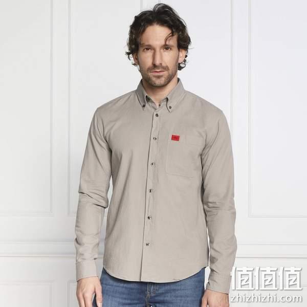 亚马逊销冠！HUGO Hugo Boss 雨果·博斯 Evito 男士纯棉修身长袖衬衫50458258 343.52元（可3件92折） 值值值-买手聚集的地方