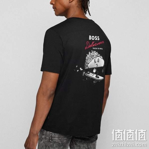 亚马逊销冠！BOSS Hugo Boss 雨果·博斯 TeeCartoon 男士纯棉平纹针织印花短袖T恤50473065 203.46元起 值值值-买手聚集的地方