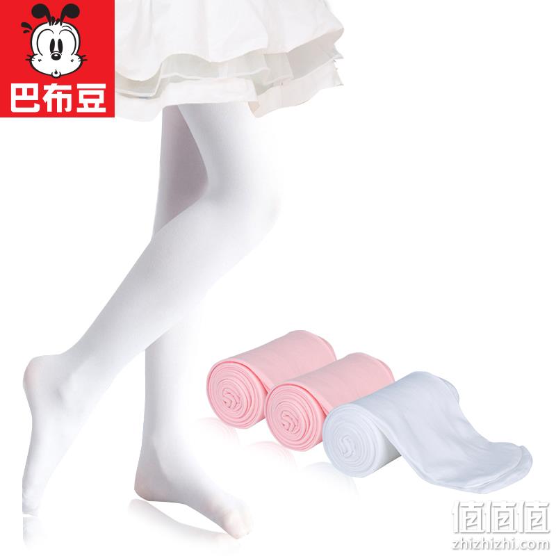 巴布豆 儿童天鹅绒打底裤连裤袜 3条装 19.8元包邮（需领券） 值值值-买手聚集的地方