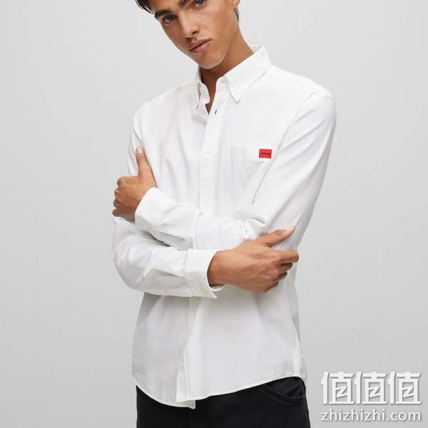 亚马逊销冠！HUGO Hugo Boss 雨果·博斯 Evito 男士纯棉修身长袖衬衫50458258 343.52元（可3件92折） 值值值-买手聚集的地方