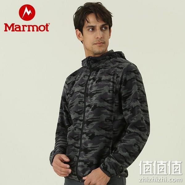 Plus会员，Marmot 土拨鼠 Rocklin 男士弹力抓绒连帽开衫 H83877新低99.05元包邮（双重优惠） 99.05元包邮 值值值-买手聚集的地方