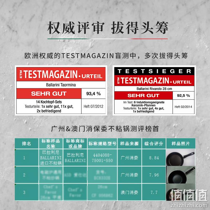PLUS会员，双立人旗下 Ballarini 巴拉利尼 墨西拿系列 五芯镀层平底煎炒锅28cm 赠大号硅胶铲+三色刀 史低199元包邮（双重优惠） 值值值-买手聚集的地方