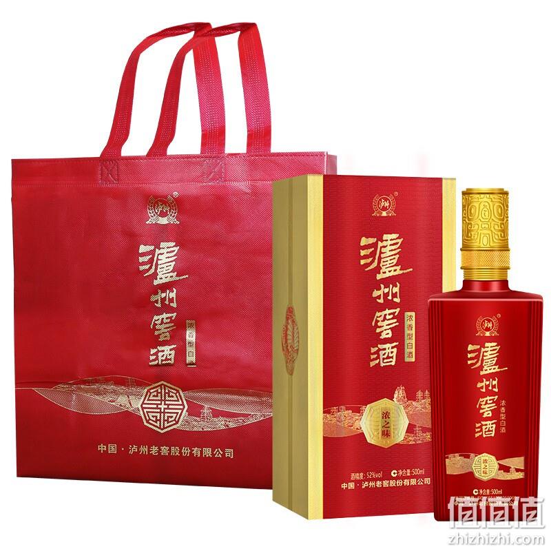 Plus会员，泸州老窖 泸州窖酒 浓之味 52度浓香型白酒500mL*6瓶 整箱 含3个礼袋 268元包邮（双重优惠） 值值值-买手聚集的地方