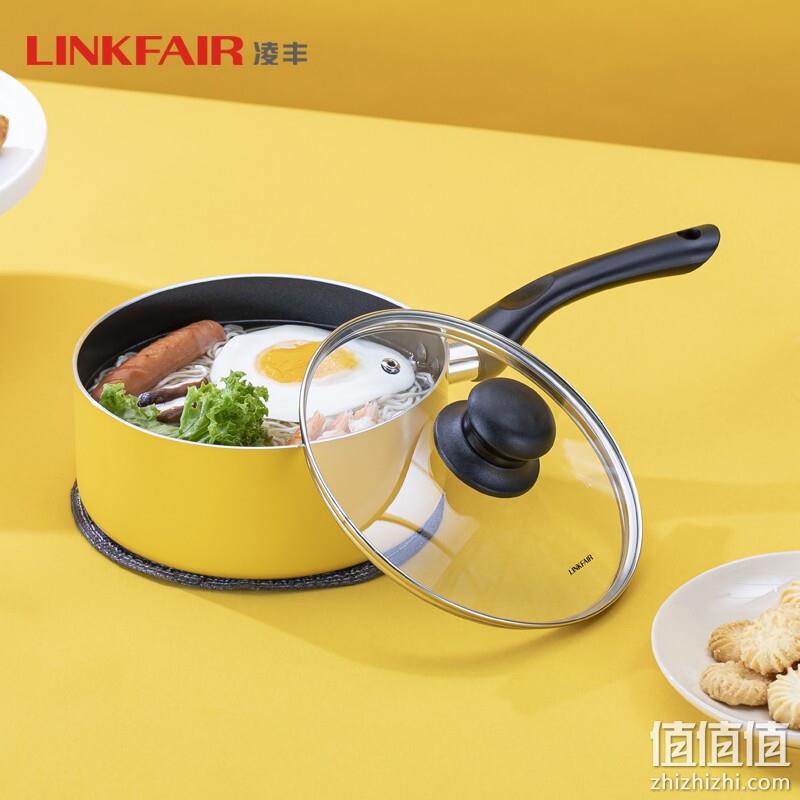 LINKFAIR 凌丰 LFDNG-BC16DC03 长柄带盖不粘奶锅 16cm 49元包邮（需领券） 值值值-买手聚集的地方