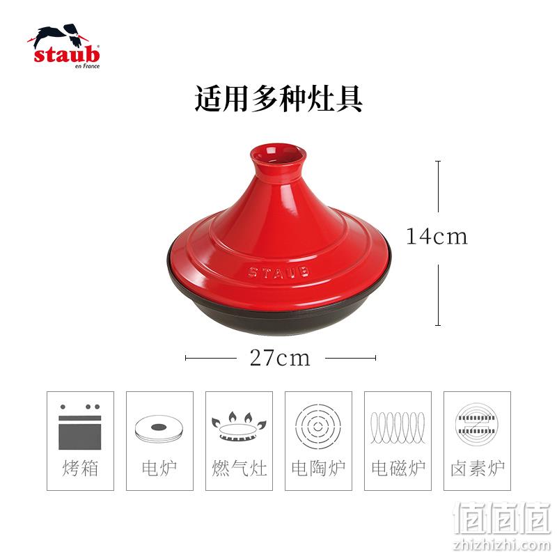 法国国宝级，Staub 珐琅铸铁塔吉锅 28cm 748元（天猫旗舰店2688元） 值值值-买手聚集的地方