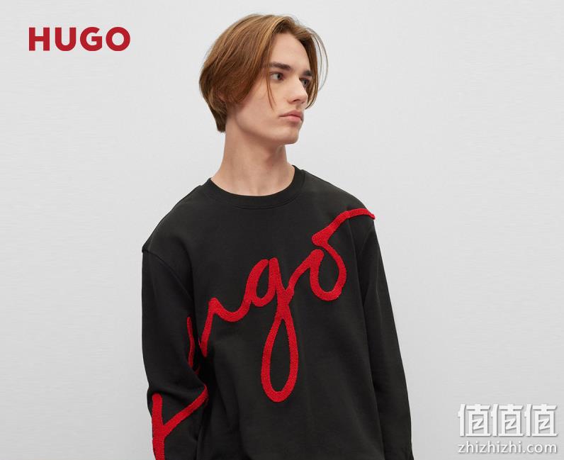 HUGO Hugo Boss 雨果·博斯 Diraffe 2023早春新款男士手绘徽标棉质毛圈布卫衣50482922 452.05元（天猫旗舰店折后1425元） 值值值-买手聚集的地方