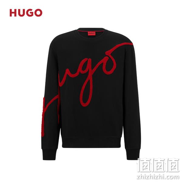 HUGO Hugo Boss 雨果·博斯 Diraffe 2023早春新款男士手绘徽标棉质毛圈布卫衣50482922 452.05元（天猫旗舰店折后1425元） 值值值-买手聚集的地方