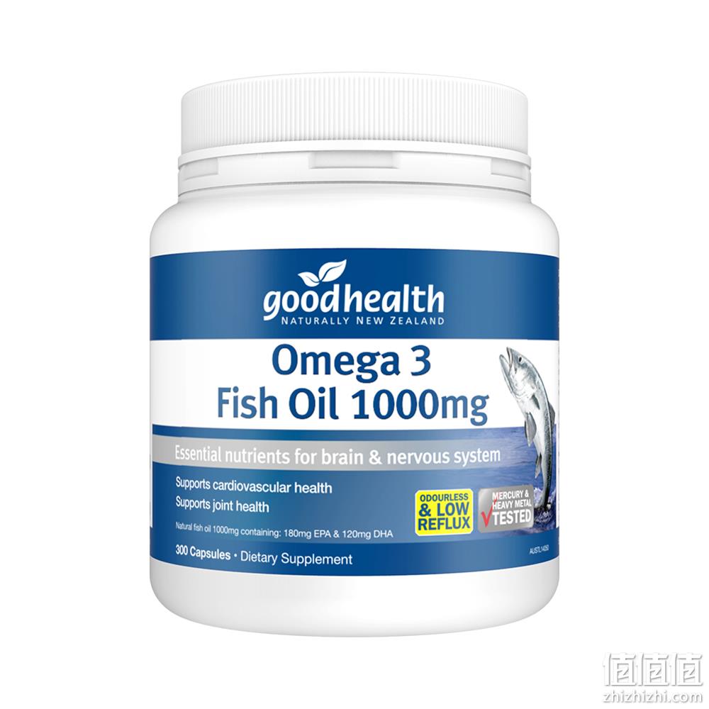 新西兰进口，Good Health 好健康 Omega-3深海鱼油1000mg*300粒 69元包税包邮（双重优惠） 值值值-买手聚集的地方