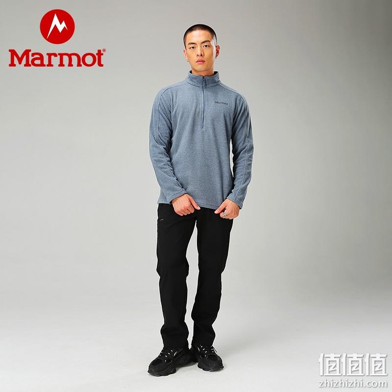 Marmot 土拨鼠 Rocklin ½ Zip 男士抓绒夹克 E22501 179元包邮 值值值-买手聚集的地方