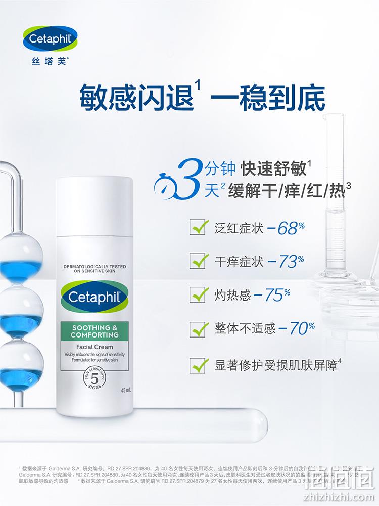 加拿大进口，Cetaphil 丝塔芙 舒敏修护四维面霜 45ml 138元包邮（双重优惠） 值值值-买手聚集的地方