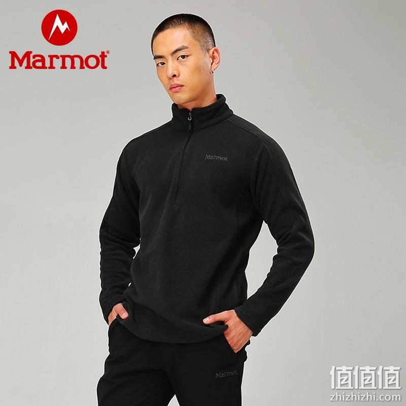 Marmot 土拨鼠 Rocklin ½ Zip 男士抓绒夹克 E22501 179元包邮 值值值-买手聚集的地方