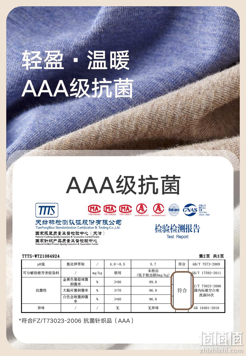 曼妮芬旗下，MW1 男士AAA级抗菌保暖内衣套装 3色 史低89元包邮（需领券） 值值值-买手聚集的地方