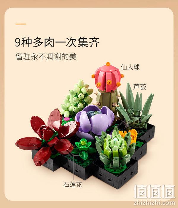 LEGO 乐高 植物收藏系列 10309 多肉植物 771颗粒 293.56元 值值值-买手聚集的地方