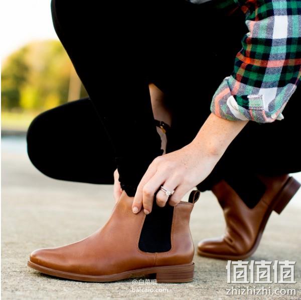 Clarks 其乐 Taylor Shine 女士真皮切尔西靴 299.12元 值值值-买手聚集的地方