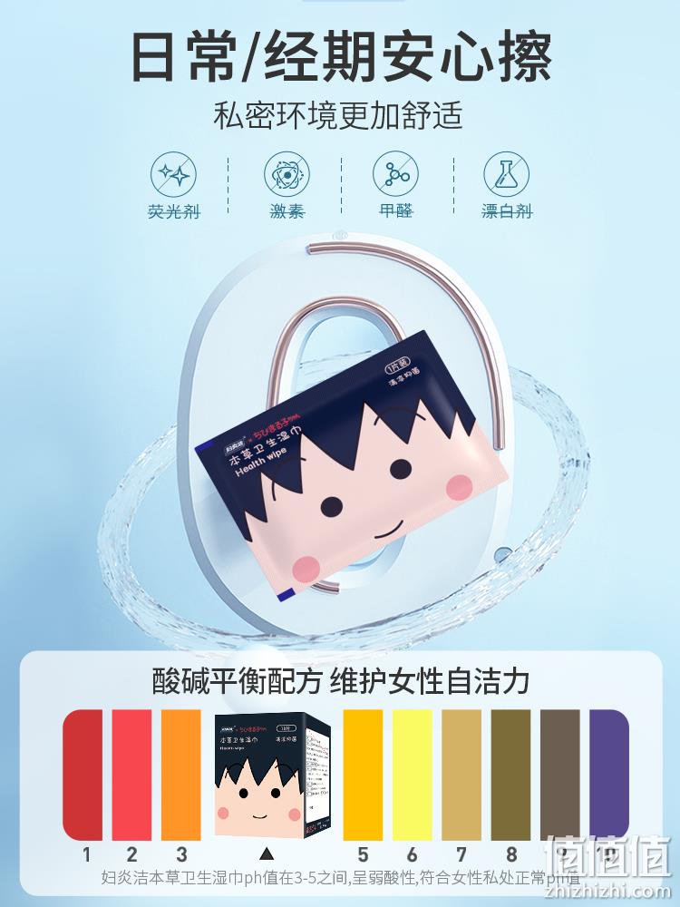 妇炎洁 小丸子抑菌私处本草卫生湿巾 18片*3盒 19.9元包邮（需领券） 值值值-买手聚集的地方