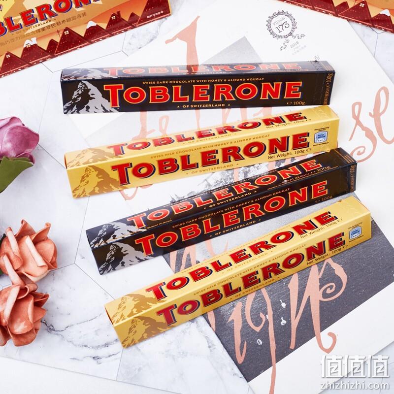 原装进口，Toblerone 瑞士三角 巧克力 100g*4盒 赠巧克力硅胶模具 39.9元包邮（需领券） 值值值-买手聚集的地方