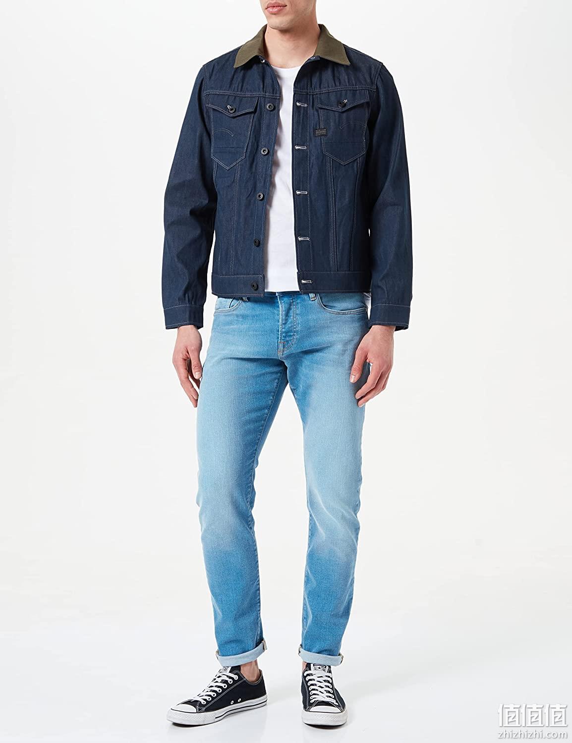 G-Star Raw 男士拼接牛仔夹克 D21077 416.94元 值值值-买手聚集的地方