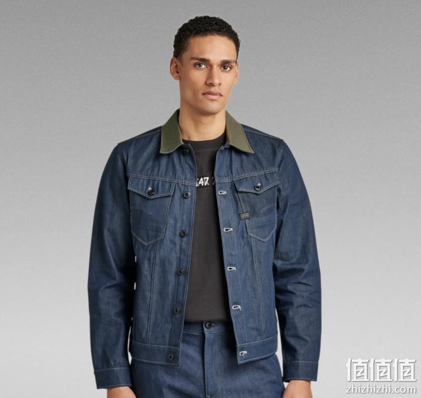 G-Star Raw 男士拼接牛仔夹克 D21077 416.94元 值值值-买手聚集的地方