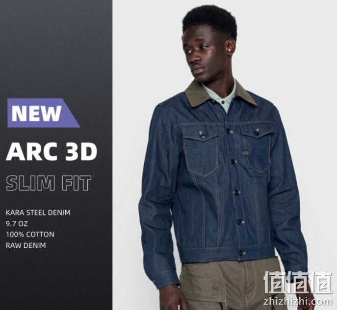 G-Star Raw 男士拼接牛仔夹克 D21077 416.94元 值值值-买手聚集的地方