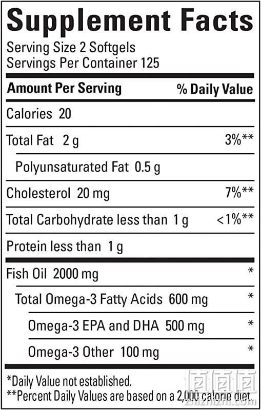 亚马逊销冠！0税！Nature Made 天维美 Omega-3 深海鱼油 1000mg*250粒 87.7元（可2件95折） 值值值-买手聚集的地方