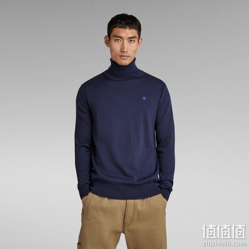 G-STAR RAW Premium Core 男士100%美利奴羊毛高领毛衣D21367 357.24元（美国官网$150） 值值值-买手聚集的地方