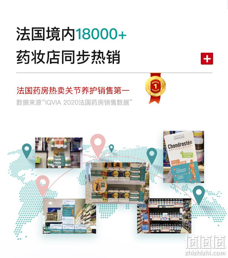 法国进口，Granions 格瑞莲思 三合一骨关节养护片90片 80元包邮包税（需用券） 值值值-买手聚集的地方