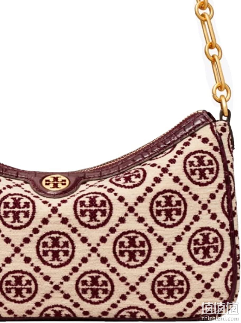 TORY BURCH 汤丽柏琦  T Monogram 女士提花斜挎包腋下包 85137 1847.85元（天猫旗舰店3500元） 值值值-买手聚集的地方